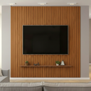 Ver imagem 1 de Painel Ripado para TV até 75 Polegadas MDF 250CMX240CM Trento Marrom