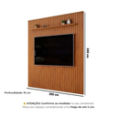 Ver imagem 4 de Painel Ripado para TV até 75 Polegadas MDF 250CMX240CM Trento Marrom