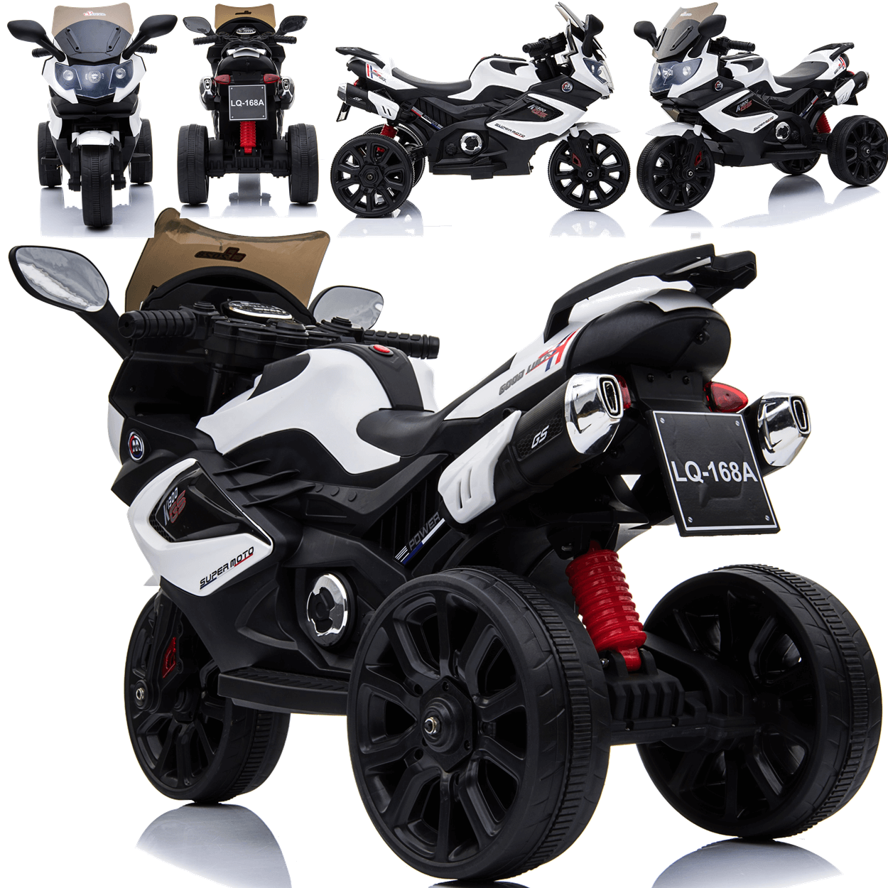 Moto Eletrica Infantil Bandeirante Super Thunder 12V Black - Maçã Verde Baby