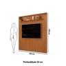 Painel Ripado para TV até 75 Polegadas 223cm 1 Prateleira Trento - 4