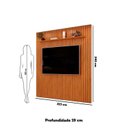 Ver imagem 4 de Painel Ripado para TV até 75 Polegadas MDF 223CMX240CM 1 Prateleira Trento Marrom