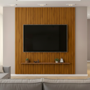 Ver imagem 6 de Painel Ripado para TV até 75 Polegadas MDF 223CMX240CM 1 Prateleira Trento Marrom