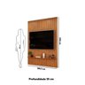 Painel para TV até 65 Polegadas Ripado 240x183cm Trento - 4
