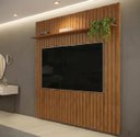 Ver imagem 1 de Painel Ripado para TV até 65 Polegadas MDF 183CMX240CM Trento Marrom