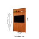 Ver imagem 4 de Painel Ripado para TV até 60 Polegadas MDF 143CMX240CM Trento Marrom