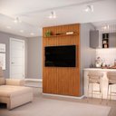 Ver imagem 6 de Painel Ripado para TV até 60 Polegadas MDF 143CMX240CM Trento Marrom