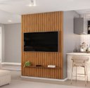 Ver imagem 1 de Painel Ripado para TV até 60 Polegadas MDF 143CMX240CM Trento Marrom