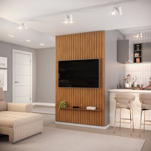 Painel para TV até 60 Polegadas Ripado 240x143,7cm Trento