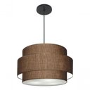 Ver imagem 7 de Lustre para Sala de Jantar Vivare Md-4395 Cúpula em Tecido 55cm Café 127/220v