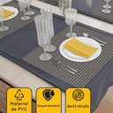 Ver imagem 2 de 8 Jogo Americano Pvc Marrom Antiderrapante 29x44 Id Decor