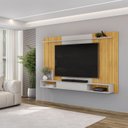 Ver imagem 1 de Painel para Tv até 70 Polegadas 1 Porta Deslizante Frisado decorativo Leo