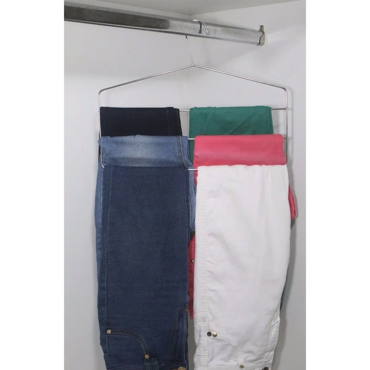 Conjunto 24 Cabides para Calças Triplos Passerini Calceiros em Aço ...