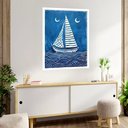 Ver imagem 2 de Quadro Decorativo Veleiro Oceano - 70x50cm:moldura Preta