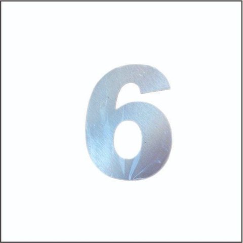 Numero Residencial Aço Escovado 13 Cm - Fundição Petrópolis Nº6