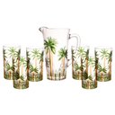 Ver imagem 1 de Jarra com 6 Copos Wolff Palm Tree Handpaint de Cristal