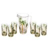 Jarra com 6 Copos Wolff Palm Tree Handpaint de Cristal - 2