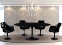 Ver imagem 2 de MESA SAARINEN REDONDA 1,40 BASE PRETO TAMPO PRETO