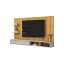 Ver imagem 4 de Painel para Tv até 60 Polegadas Frisado decorativo com Nicho 1 Porta Deslizante Friz