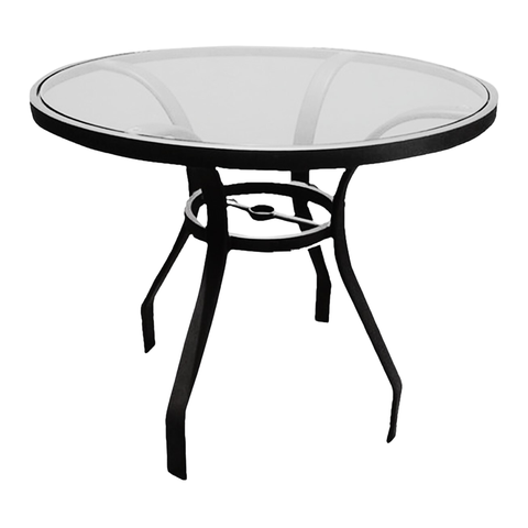 Mesa Redonda 80cm para Jardim e Área Externa | Base de Alumínio