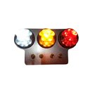 Ver imagem 2 de Kit Sinaleira Blindada Defender Lente Cristal Led Vermelha 2 Peças