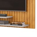 Ver imagem 6 de Painel Ripado para TV até 55 Polegadas MDF 134,5CMX108CM Frisado Decorativo com Nicho Ripe Marrom