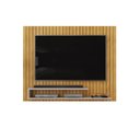 Ver imagem 4 de Painel Ripado para TV até 55 Polegadas MDF 134,5cmx108cm Frisado Decorativo com Nicho Ripe Marrom Cedro/Bali