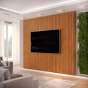 Ver imagem 7 de Painel Ripado para TV até 75 Polegadas MDF 275CMX240CM Trento Marrom