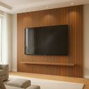 Ver imagem 1 de Painel Ripado para TV até 75 Polegadas MDF 275CMX240CM Trento Marrom