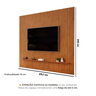 Painel para TV até 75 Polegadas Ripado 240x275cm Trento - 4
