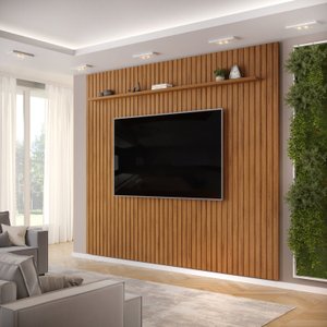 Painel para TV até 75 Polegadas Ripado 240x275cm Trento