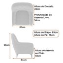 Ver imagem 4 de Poltrona Decorativa 81cm Poodle Bouclé Suave Bege - Sallar Home