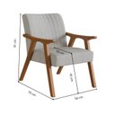 Ver imagem 3 de Poltrona Decorativa em Tecido Boucle 236 Ref 560 Espresso Móveis Imbuia/Cinza