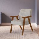 Ver imagem 1 de Poltrona Decorativa em Tecido Boucle 236 Ref 560 Espresso Móveis Imbuia/Cinza