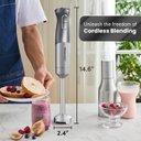 Ver mais imagens de Elite Gourmet Mixer de Mão sem Fio Recarregável com Velocidade Variável (cinza)
