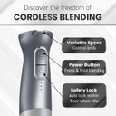 Ver imagem 5 de Elite Gourmet Mixer de Mão sem Fio Recarregável com Velocidade Variável (cinza)