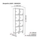 Ver imagem 3 de Roupeiro Aço Light 2V 08 Portas GR302/8 Cinza