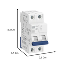 Ver imagem 5 de Minidisjuntor Bipolar 32a Mdwp-c32-2 Curva C 15265726 Weg
