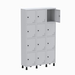 Armário Locker Guarda Volume Aço Light 3v 12 Portas Gr303/12 - 3