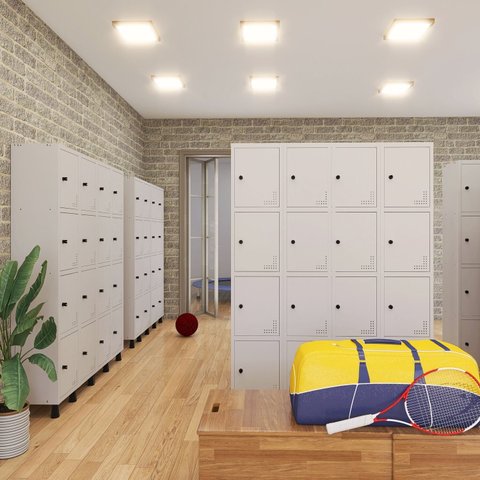 Armário Locker Guarda Volume Aço Light 3v 12 Portas Gr303/12