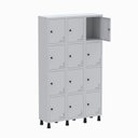 Ver imagem 3 de Armário Locker Guarda Volume Aço Light 3V 12 Portas GR303/12 Cinza