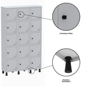 Ver imagem 7 de Armário Locker Guarda Volume Aço Light 15 Portas 103,5x179,5cm Laranja/Cinza