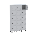 Ver imagem 3 de Armário Locker Guarda Volume Aço Light 15 Portas 103,5x179,5cm Laranja/Cinza