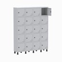Ver imagem 2 de Armário Locker Guarda Volume Aço Light 20 Portas 138x179,5cm Laranja/Cinza