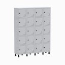 Ver imagem 3 de Armário Locker Guarda Volume Aço Light 20 Portas 138x179,5cm Laranja/Cinza