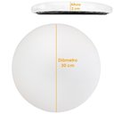 Ver imagem 3 de Kit 03 Assentos Redondo Banqueta Cadeira Estofados Poltronas H02 Corino Branco 30 Cm - Lyam Decor