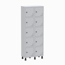 Ver imagem 1 de Armário Locker Guarda Volume Aço Light 10 Portas 69x179,5cm Laranja/Cinza