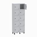 Ver imagem 3 de Armário Locker Guarda Volume Aço Light 10 Portas 69x179,5cm Laranja/Cinza