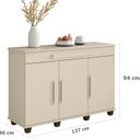 Ver imagem 4 de Balcão Aparador com 3 Portas e 1 Gaveta com Divisória