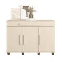 Ver imagem 2 de Balcão Buffet Aparador Rubi com 3 Portas e 1 Gaveta com Repartição Bege/Off White