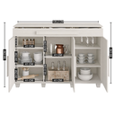Ver imagem 2 de Balcão Buffet Aparador Rubi com 3 Portas e 1 Gaveta com Repartição Bege/Off White